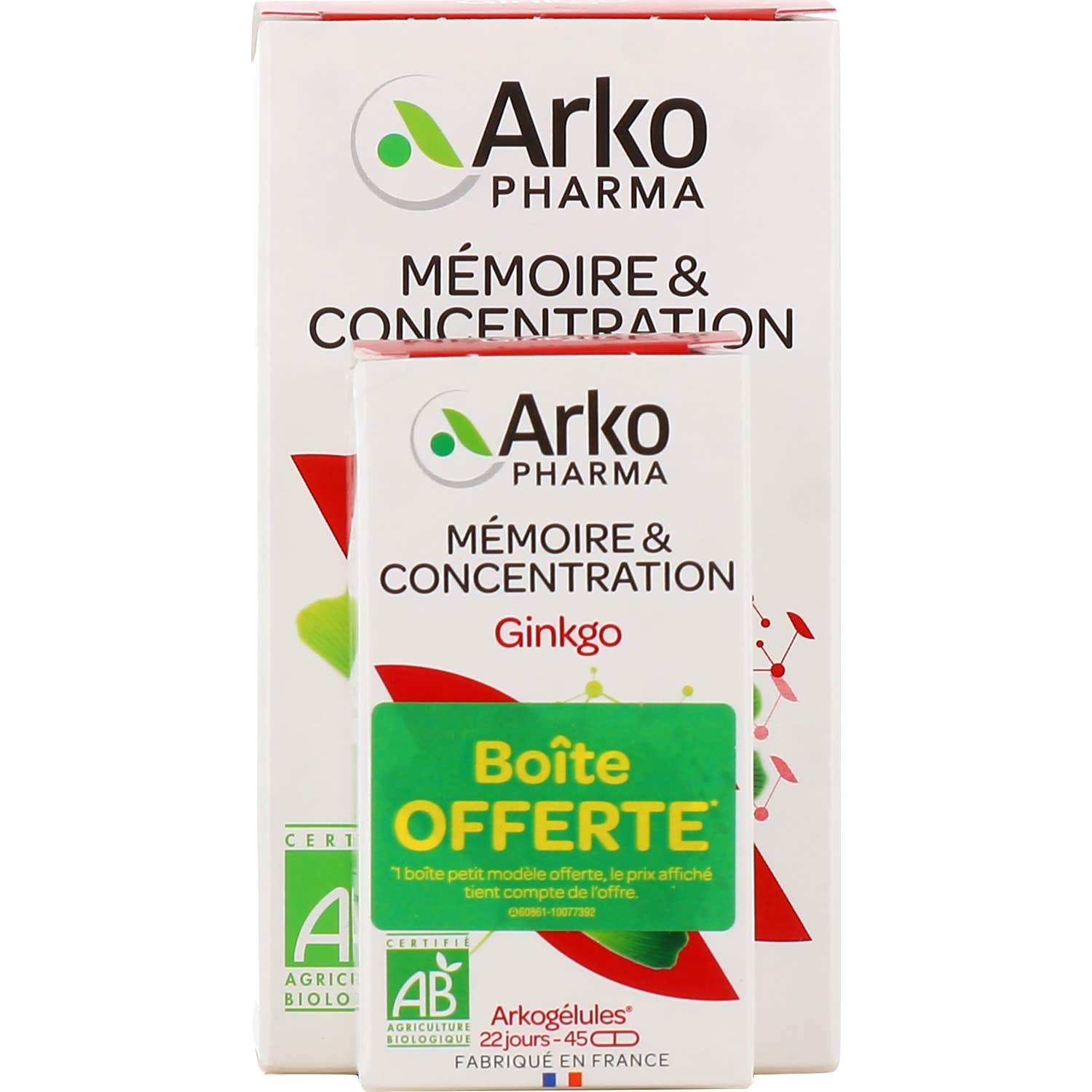 Arkopharma Arkogelules Pack Ginkgo Bio 150caps + 45caps