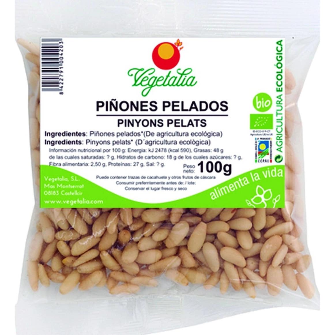 Vegetalia Piñones Pelados Bio 100g | Natural Doctor