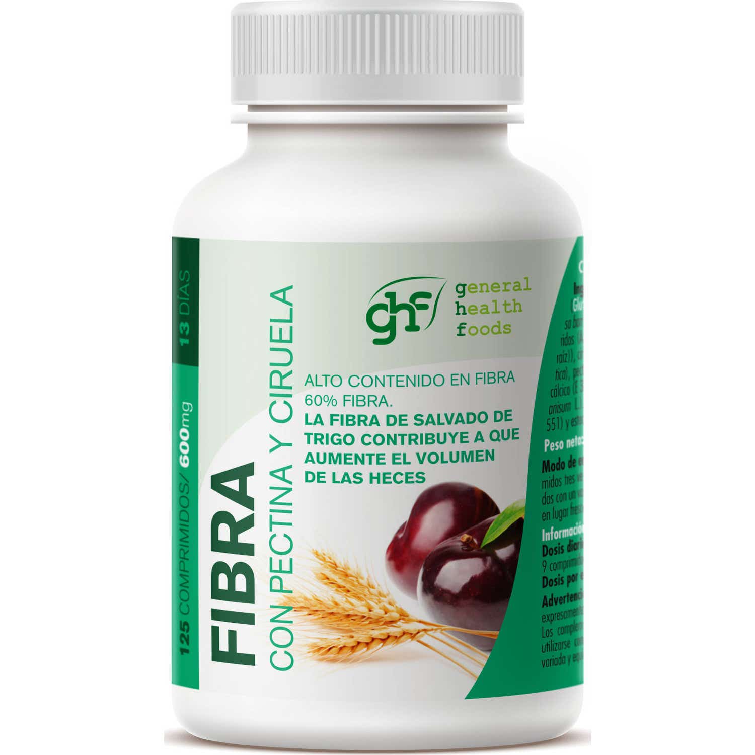 GHF Fibra con Ciruela 600mg 125comp