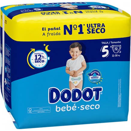 Dodot Etapas T-5 Pañales 11-16 Kg 72 uds