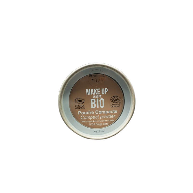 Born To Bio Polvos Compactos Orgánicos Nro 3 Golden Beige 6,5 g