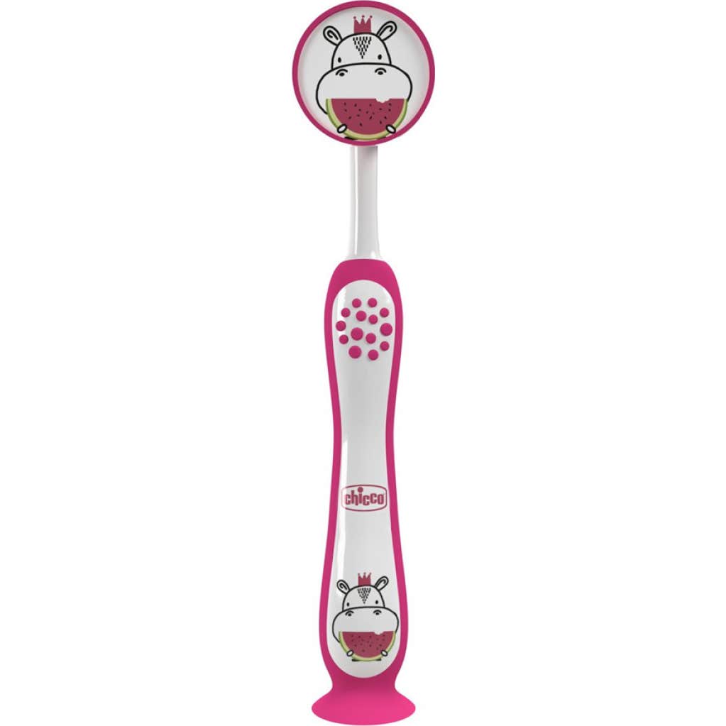 Chicco Escova de Dentes Hipopótamo Rosa Criança 3-6A 1 Unidade