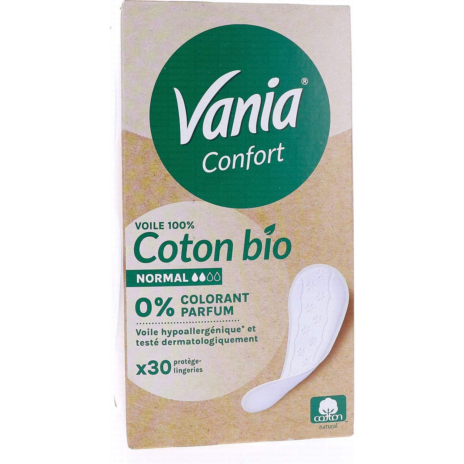 Vania Confort Coton Bio Protegeslips Flujo Normal 30uds