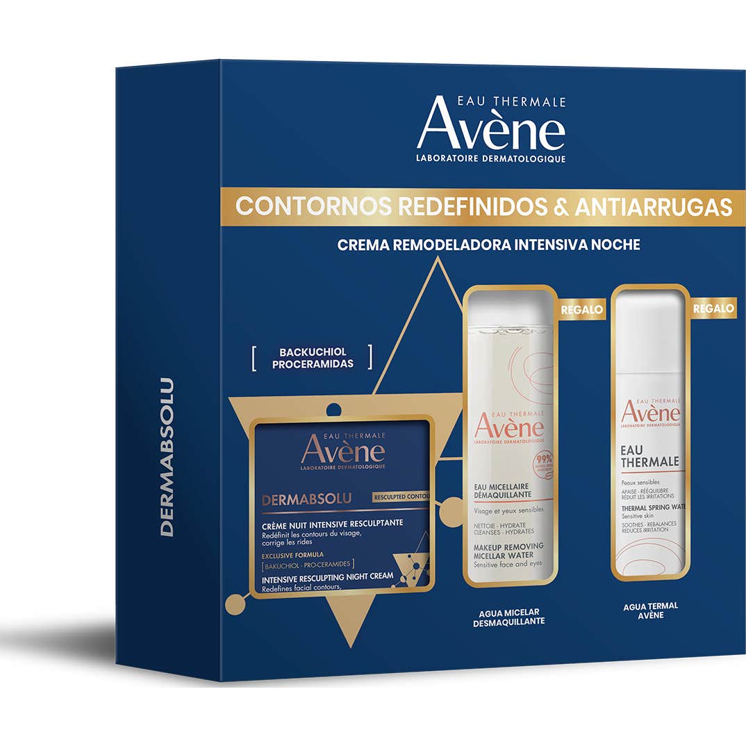 Avène Pack Dermabsolu Crema de noche 40 ml + Agua Termal 50 ml + Agua Micelar Desmaquillante 50 ml