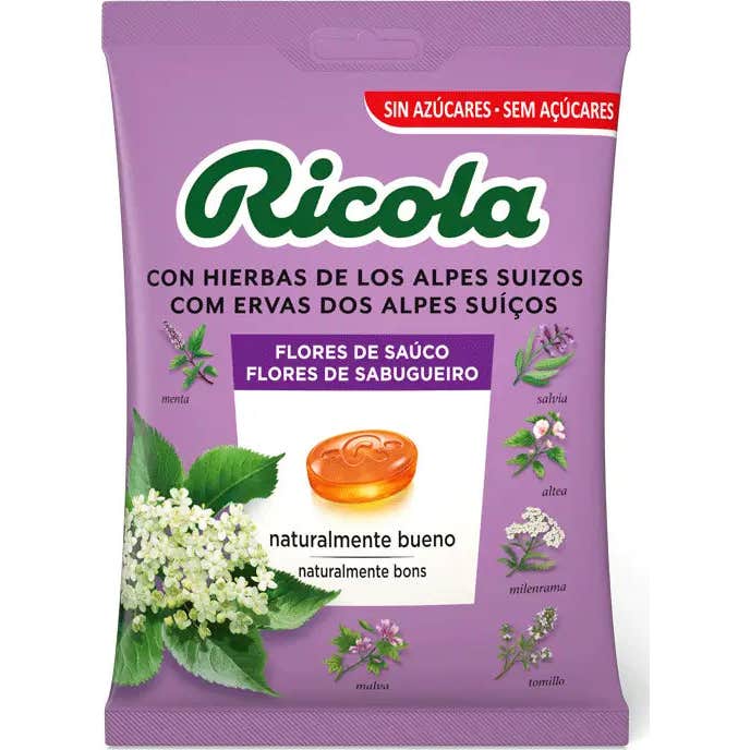 Ricola Caramelos Flor de Saúco sin Azúcar 70 g