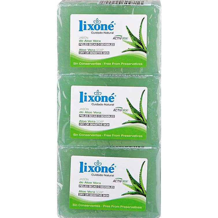 Lixoné Aloe Vera Jabon Piel Seca 3x125g