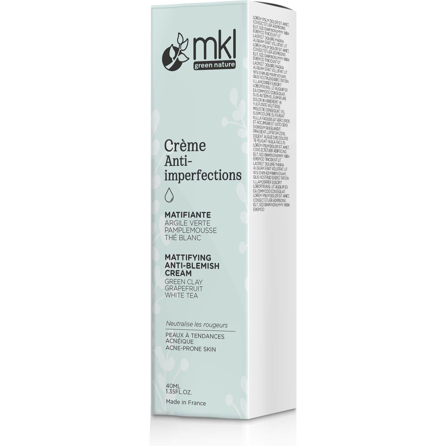 Mkl Crema Antiimperfecciones Matificante 40 ml