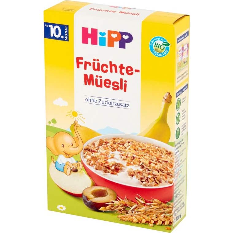 Hipp Muesli Frutas Sin Azúcar +10 M Bio 200 g