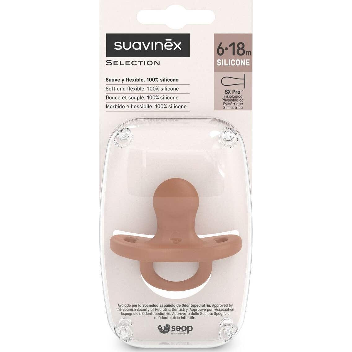 Suavinex Chupete Colour Essence Fisio 6-18m Orange 1ud