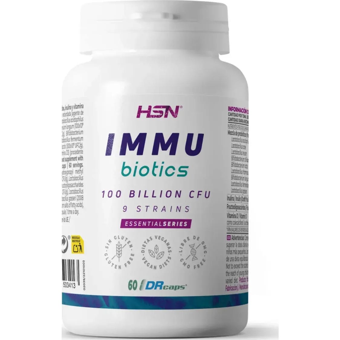 HSN Inmu Biotics Probióticos 100B UFC 60vcaps | Natural Doctor