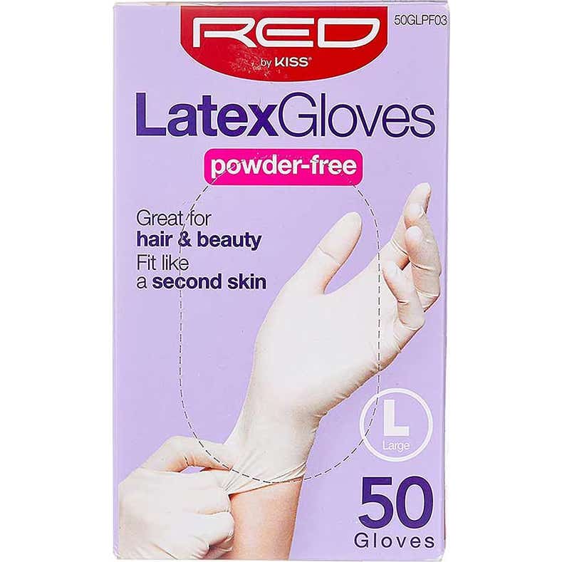 Red By Kiss Powder Free Latex Gloves L 50uds