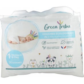 Green Tribu Pañales Ecológicos T 1 2-5 kg 30 uds