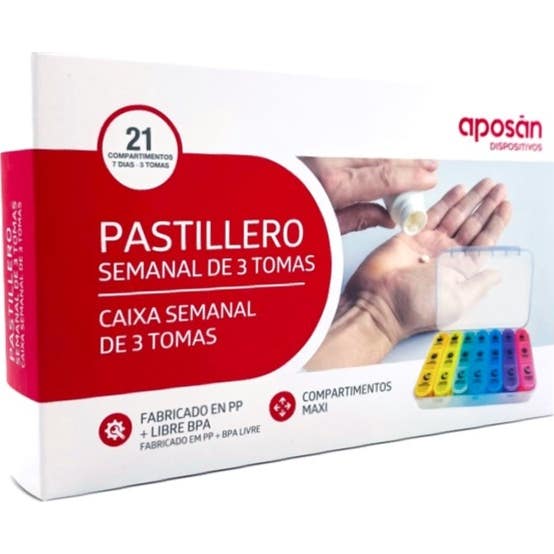 Aposan Pastillero Semanal 3 Tomas 1ud