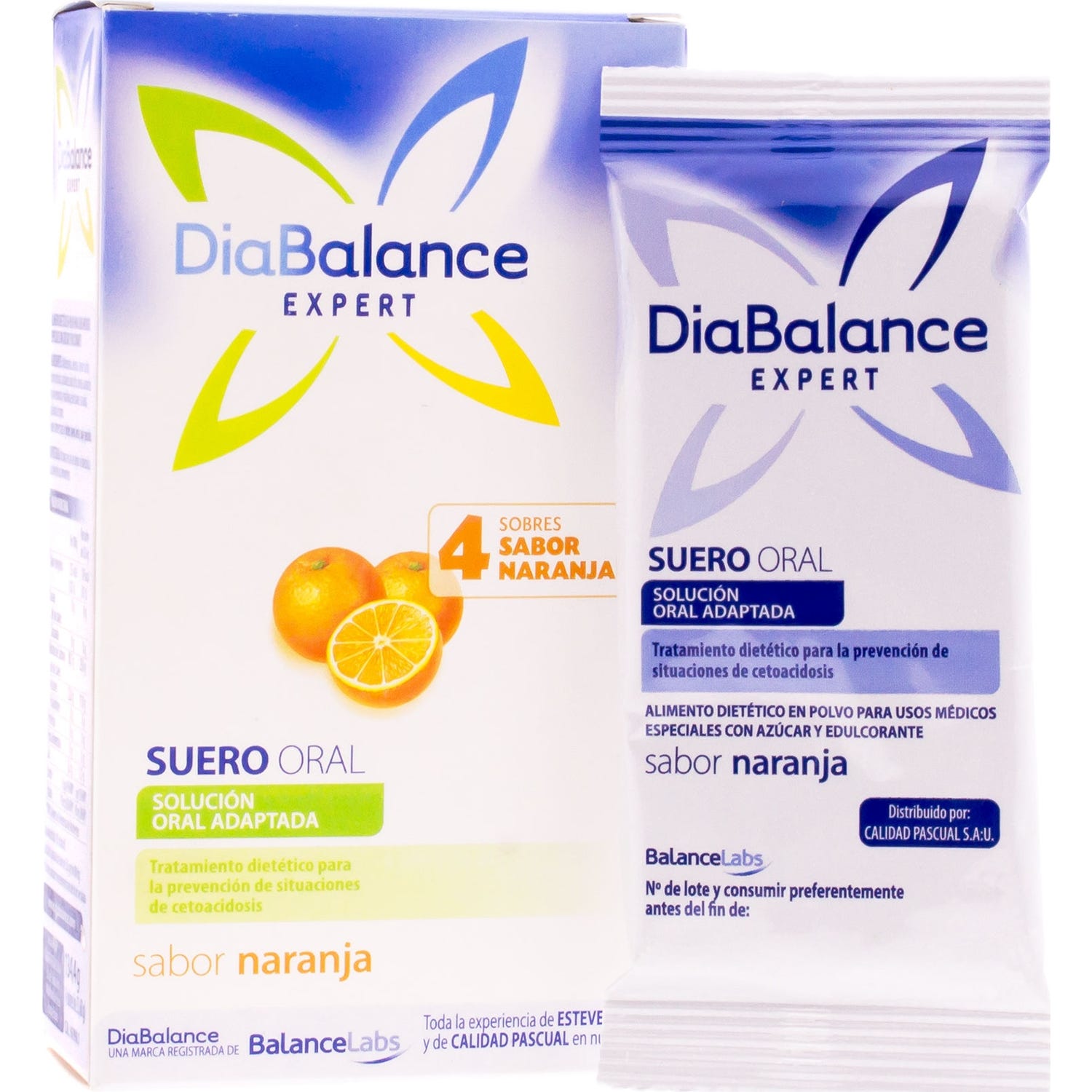 DiaBalance Expert suero oral naranja 4 sobres