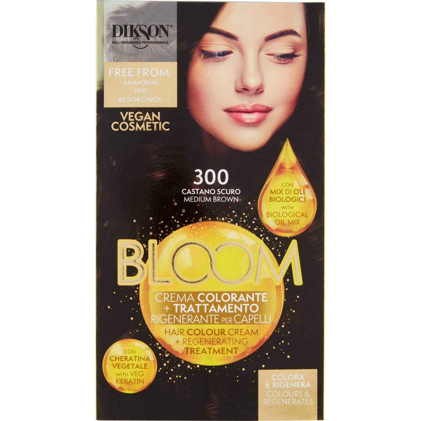 Dikson Bloom Crema Color 300 Castaño Oscuro 60ml