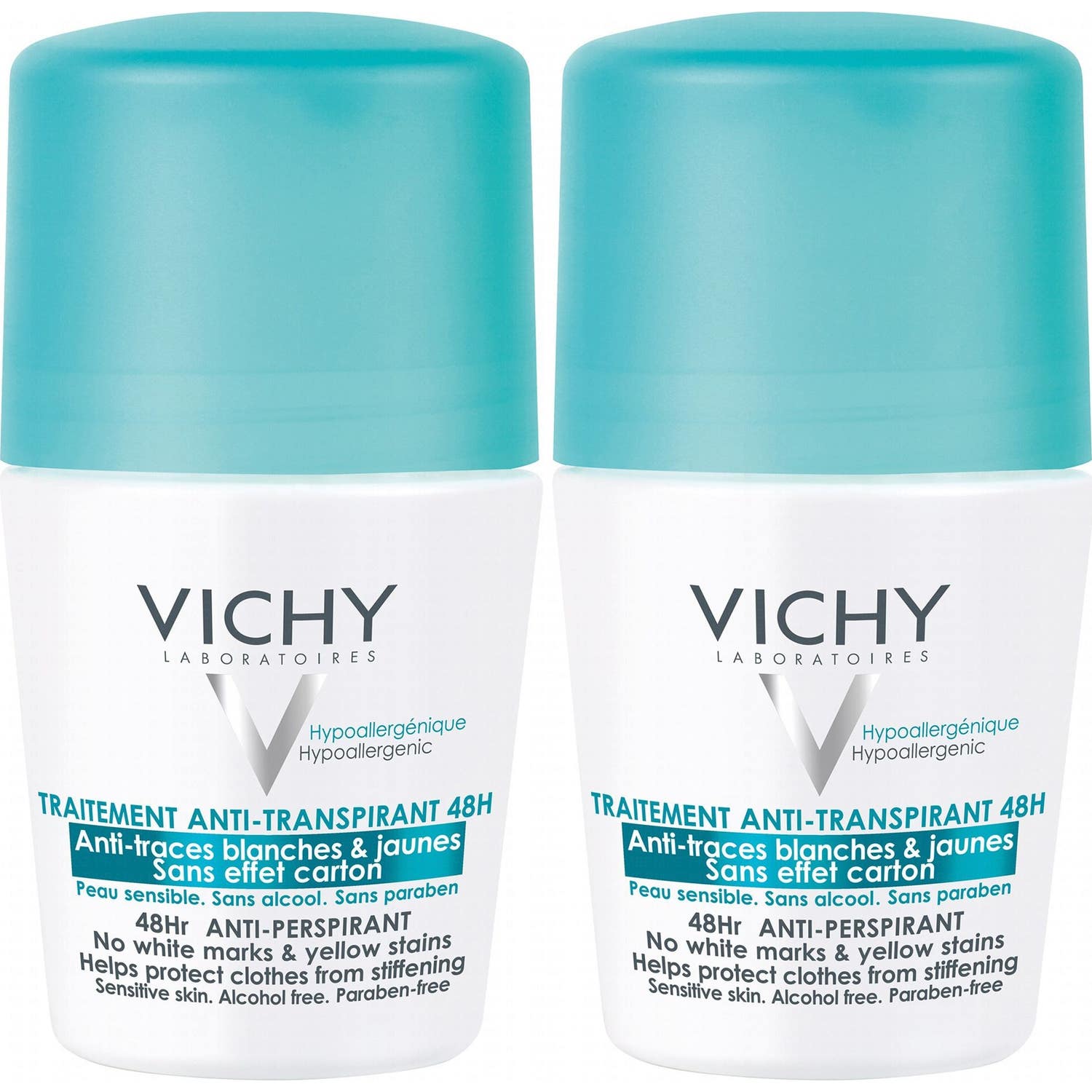 Vichy Tratamiento Antitranspirante 48h Antimanchas Roll-on 2x50ml