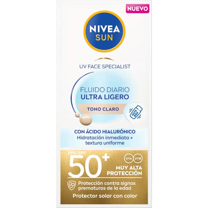 Nivea Sun Fluido Diario Protección Facial Spf50 Claro 40 ml