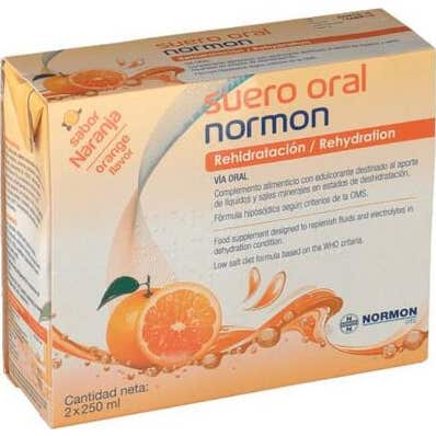 Normon Suero Oral Naranja 2x250ml