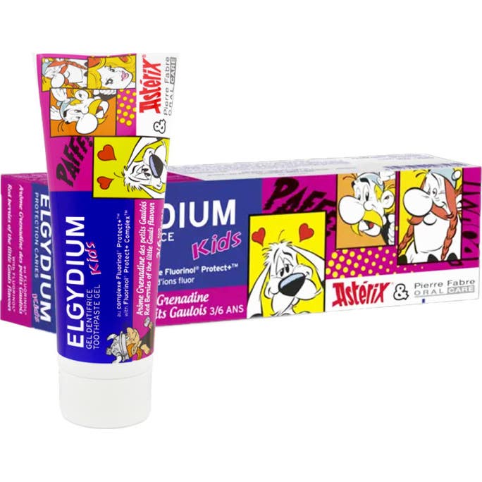 Elgydium Kids Dentífrico Asterix 3/6 Años granadina 50 ml