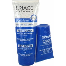 Uriage Bariéderm Cica-Gel Limpiador + Crema Reparadora Manos 1 ud