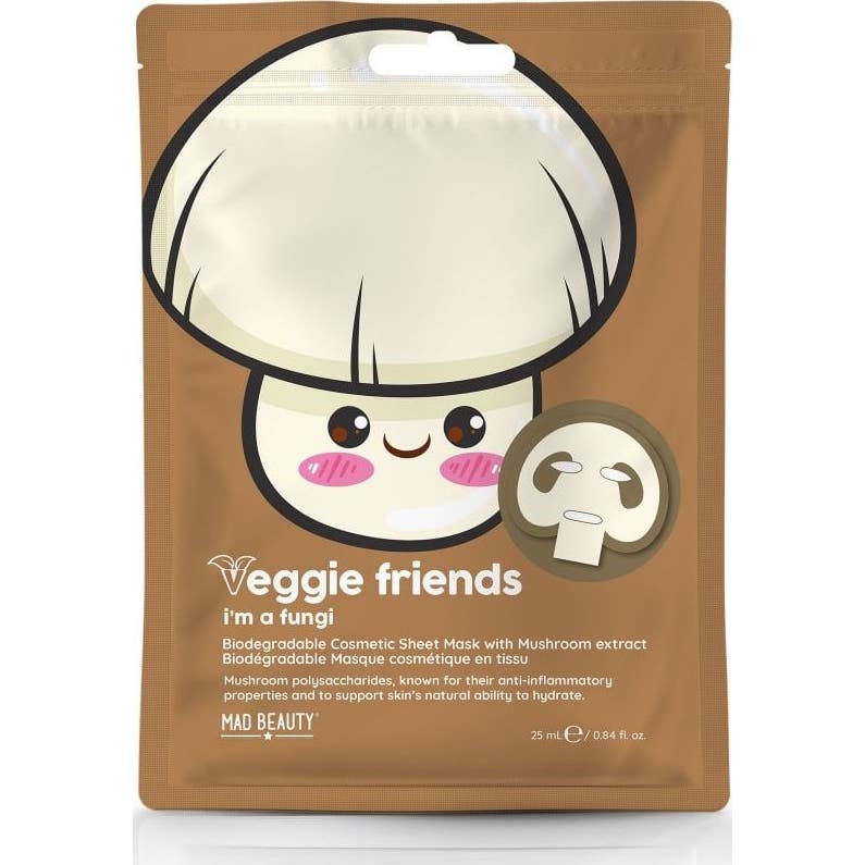 Mad Beauty Veggie Friends Mushroom Sheet Face Mask 25ml