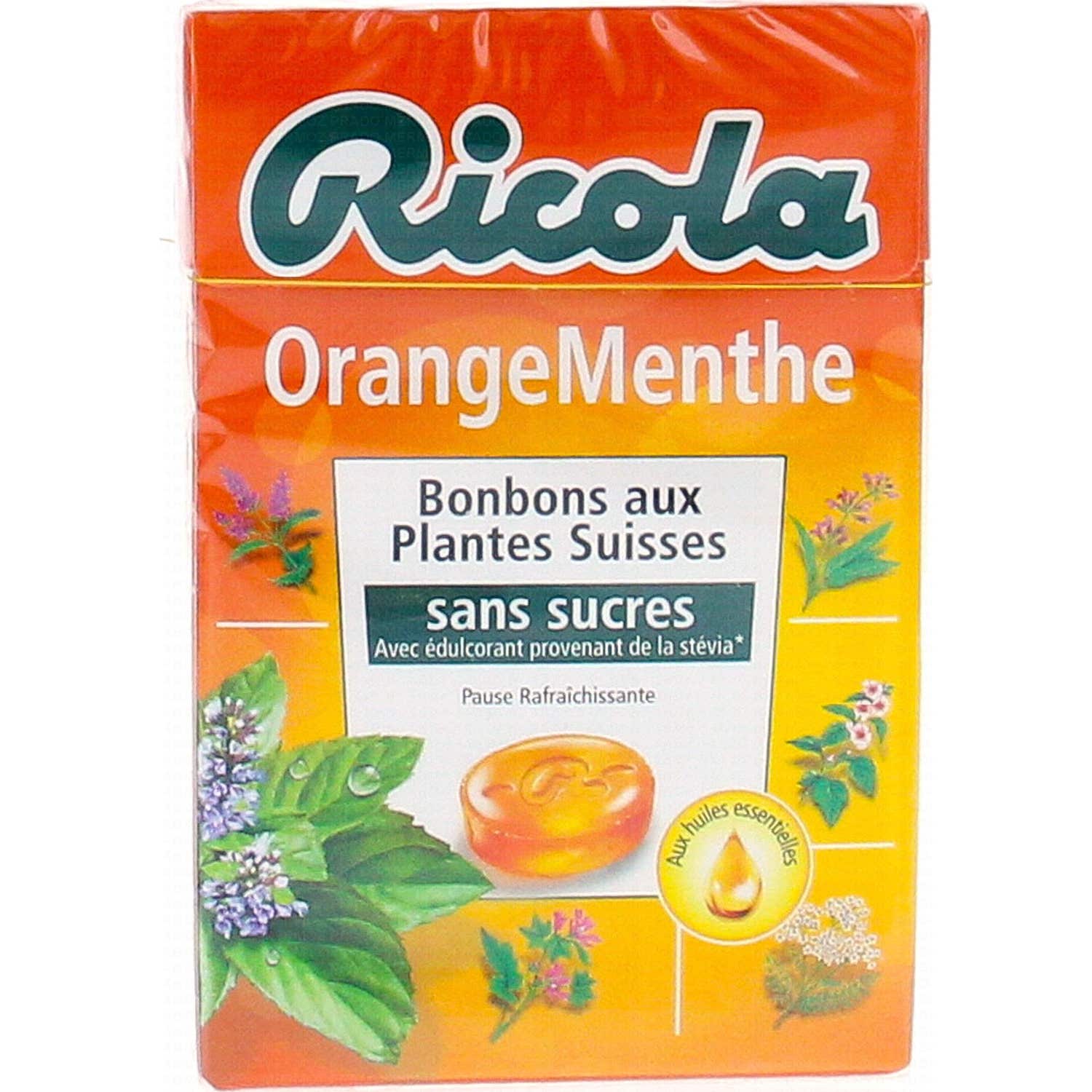 Ricola Caramelos de Hierbas Suizas Sabor Menta y Naranja 50g