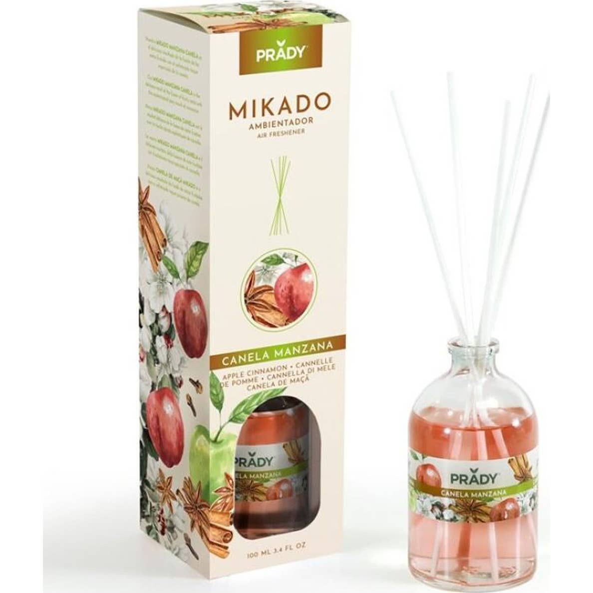 Prady Mikado Ambientador Canela Manzana 100ml