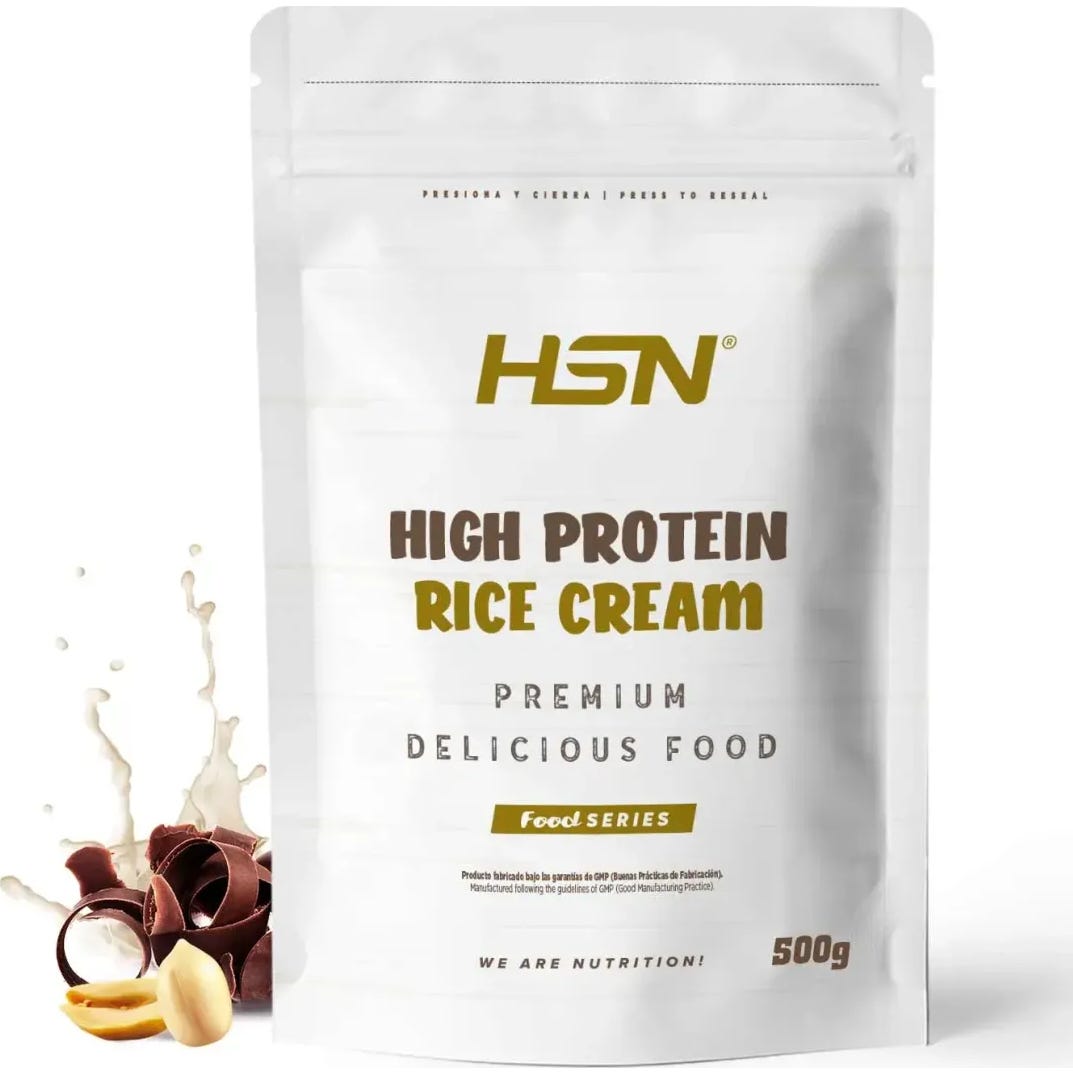 HSN Crema de Arroz Proteica Chocolate y Cacahuete 500g
