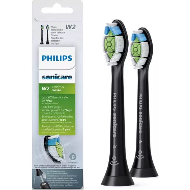 Sonicare W2 Optimal White Standard Sonic Toothbrush Heads 2uds