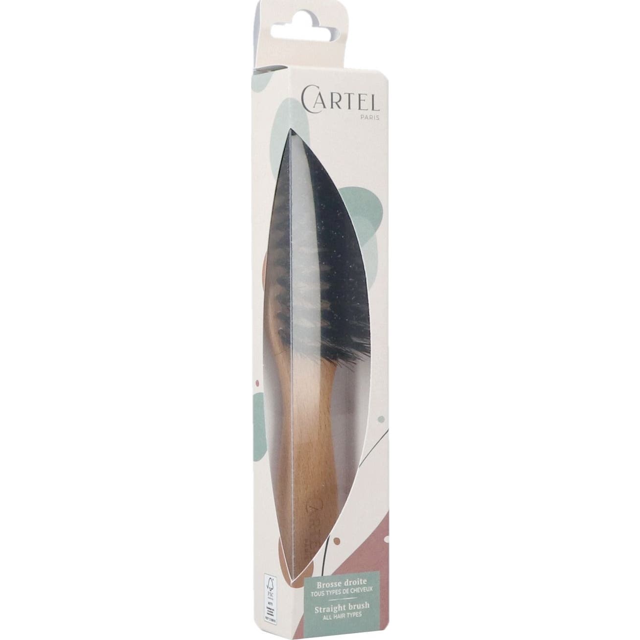 Cartel Paris Cepillo Recto 7 Filas Mango de Madera 22.5 cm