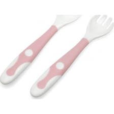 Kiokids Set Cubiertos Viaje Rosa 1 ud