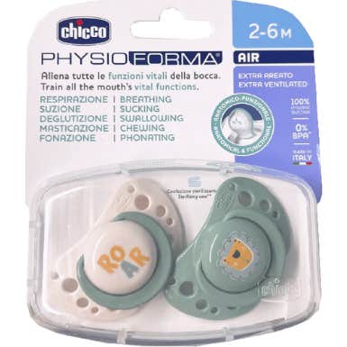 Chicco Physioforma Air 2-6 M Chupete Silicona Neutro 2 uds