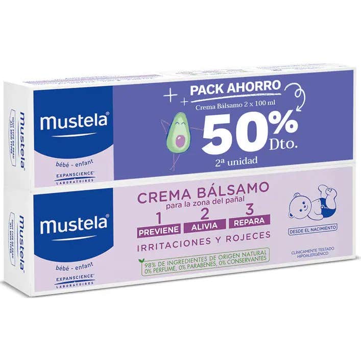 Mustela Crema Bálsamo 1 2 3 Duplo 2x100ml