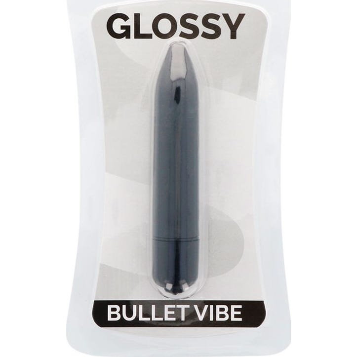Glossy Thin Vibrador Negro 1ud