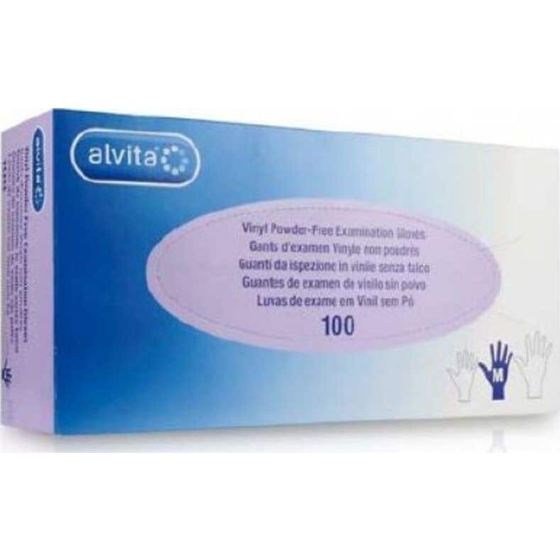 Boots Alvita Guantes Vinilo Talla M 100uds