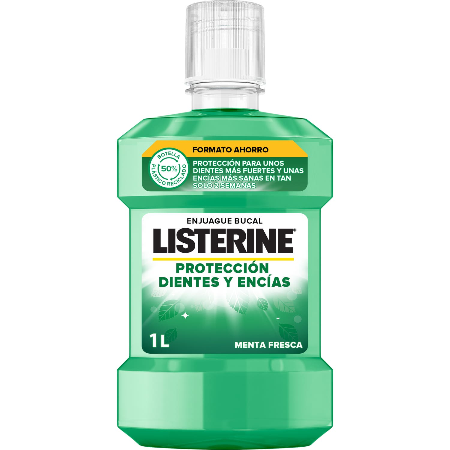 Listerine Enjuague Bucal Protección Dientes y Encías Menta Fresca 1L