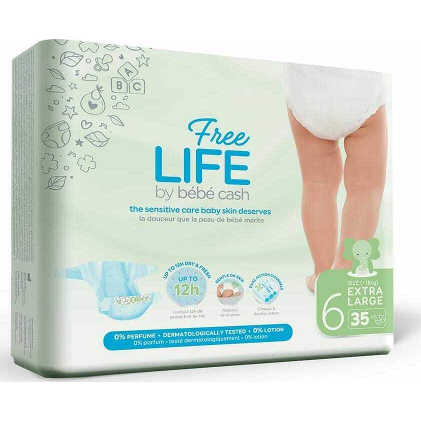 Freelife Pañales Bebecash XL T-6 35uds