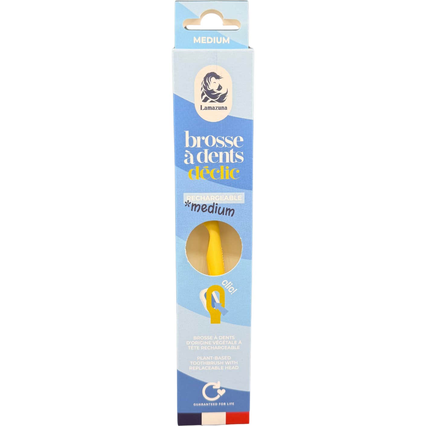 Lamazuna Cepillo de Dientes Medio Amarillo Pastel 1 ud