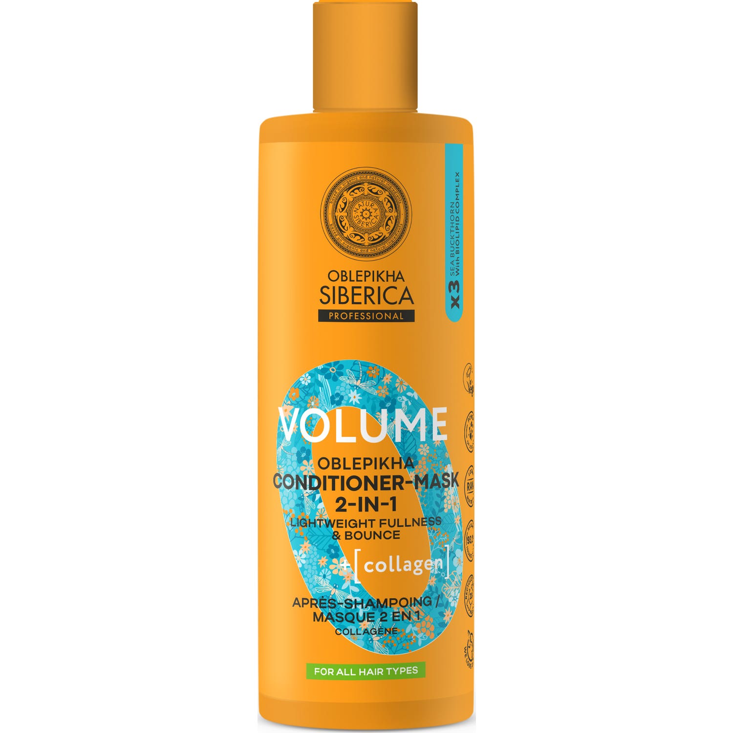 Natura Siberica Oblepikha Acondicionador Mascarill Volumen 400ml