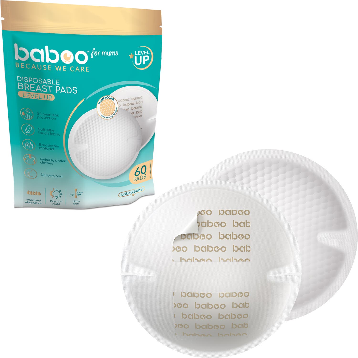 Baboo Almohadillas Lactancia Desechables 60uds