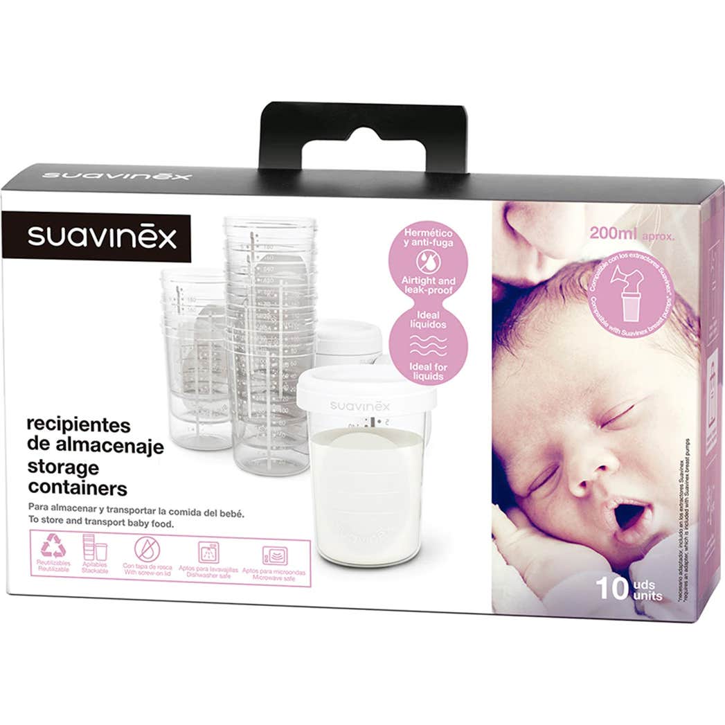 Suavinex Tarros de Almacenaje de Leche Materna con Rosca 10u
