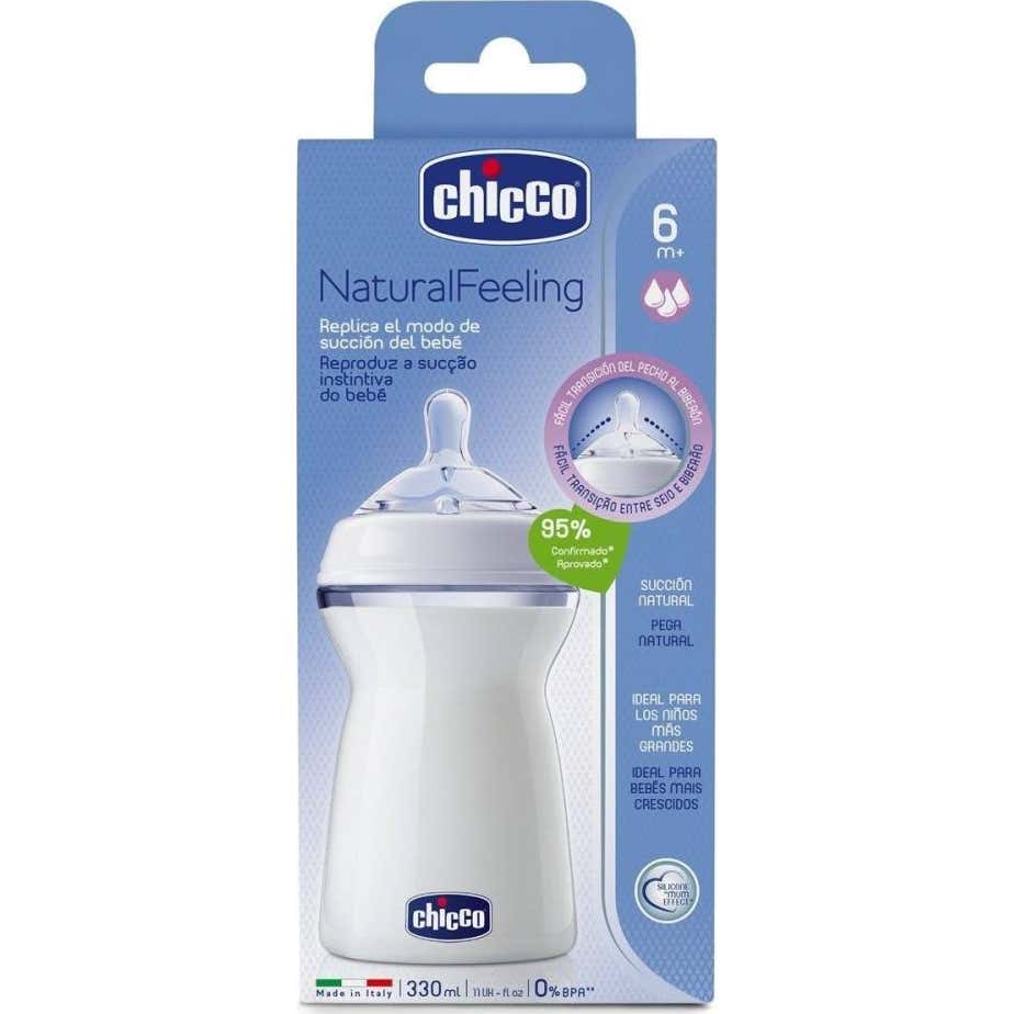 Chicco Natural Feeling Biberón tetina silicona 6m+ 330ml