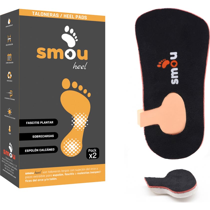 Smou Heel Talonera Larga Fascitis y Espolón 36/37/38 1 Par