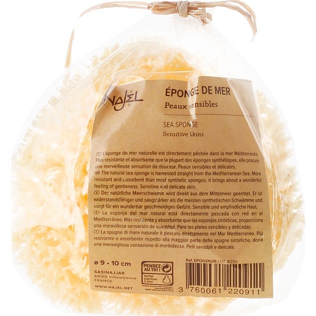 Najel Esponja Mar Natural 10 cm 1 ud