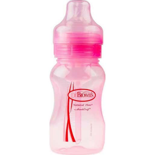 'Dr Brown''s Biberón 0 BPA BA Natural Flow Rosa 270ml'