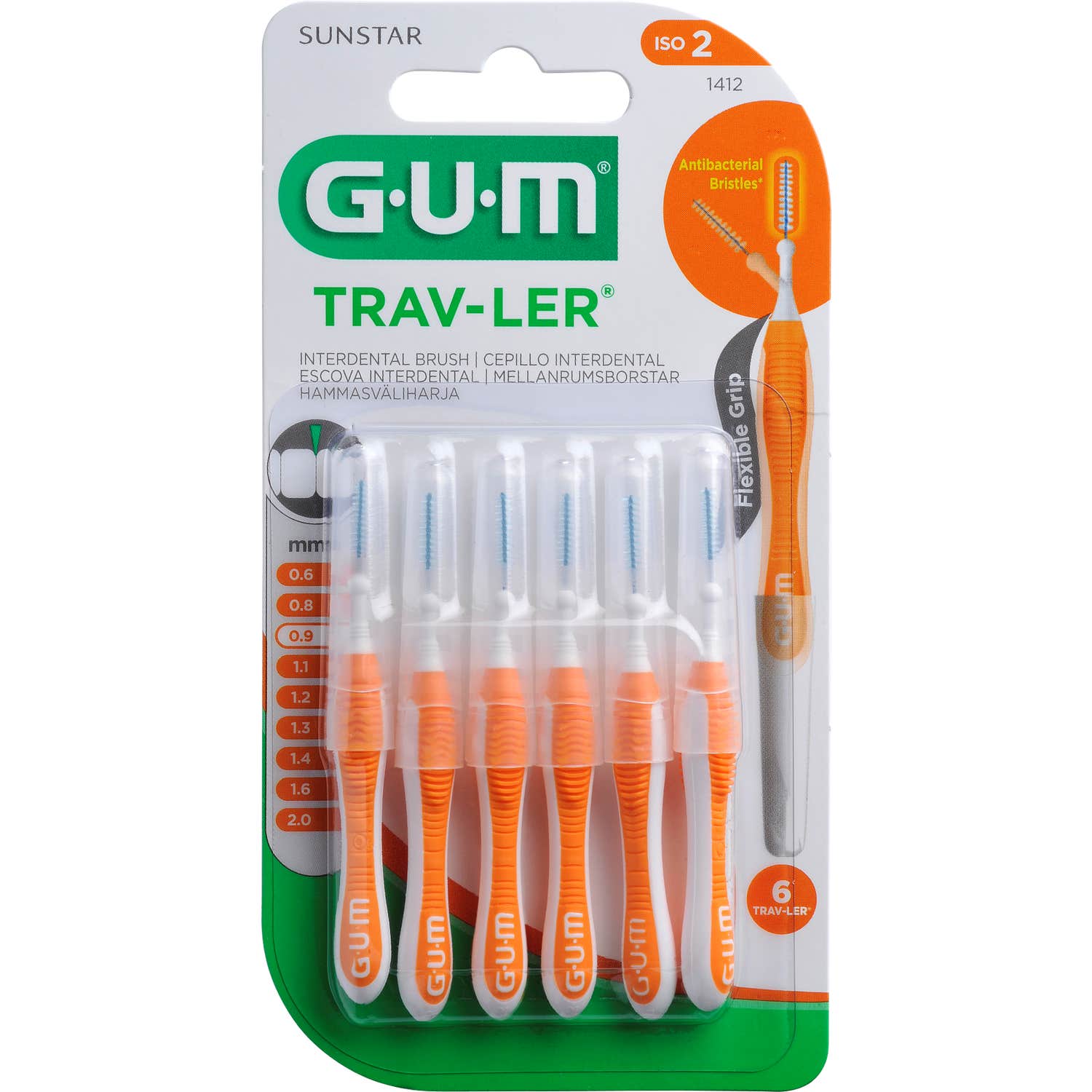 GUM Trav-Ler Cepillo Interdental 0.9mm 6uds