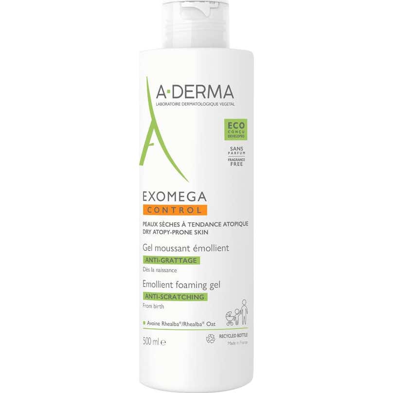 A-Derma Exomega Control Gel Espumoso Emoliente Anti-Rascado 500ml