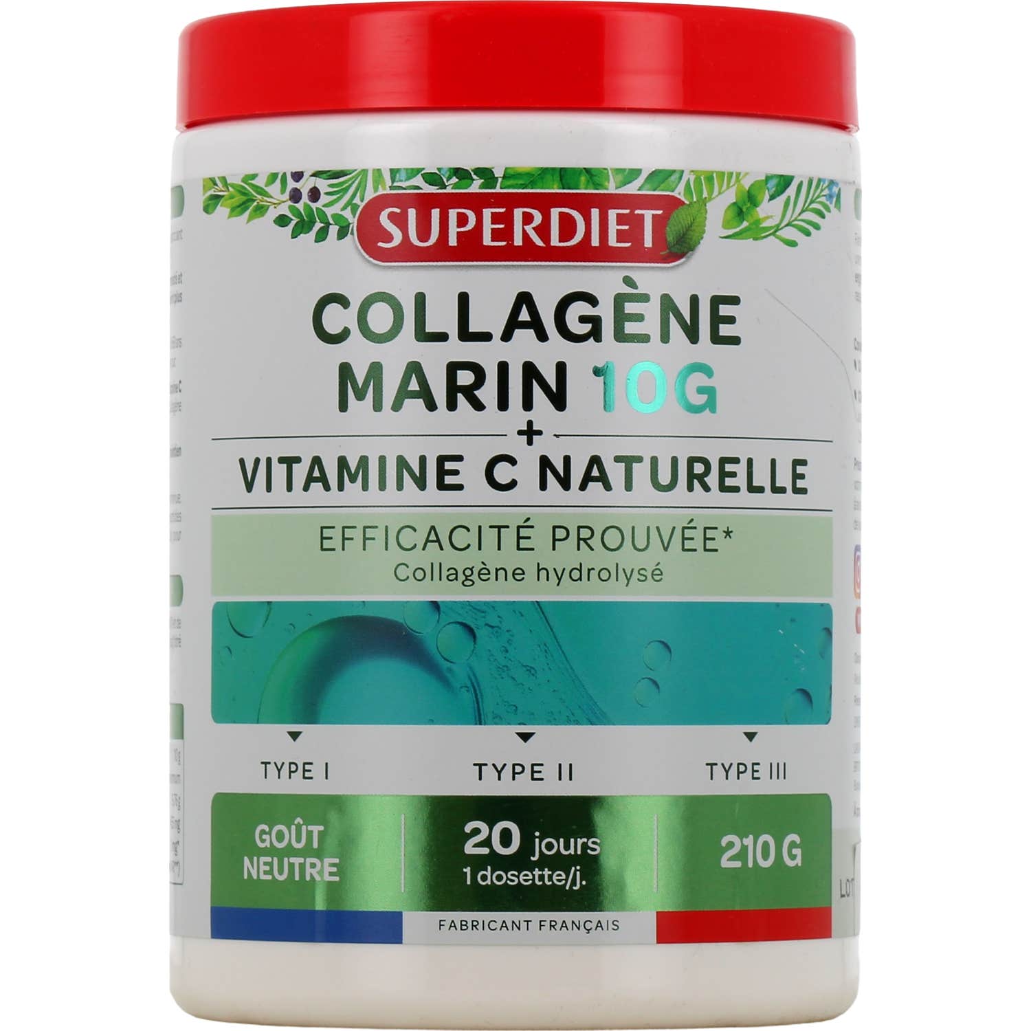 Superdiet Colágeno Marino + Vitamina C Polvo 210g