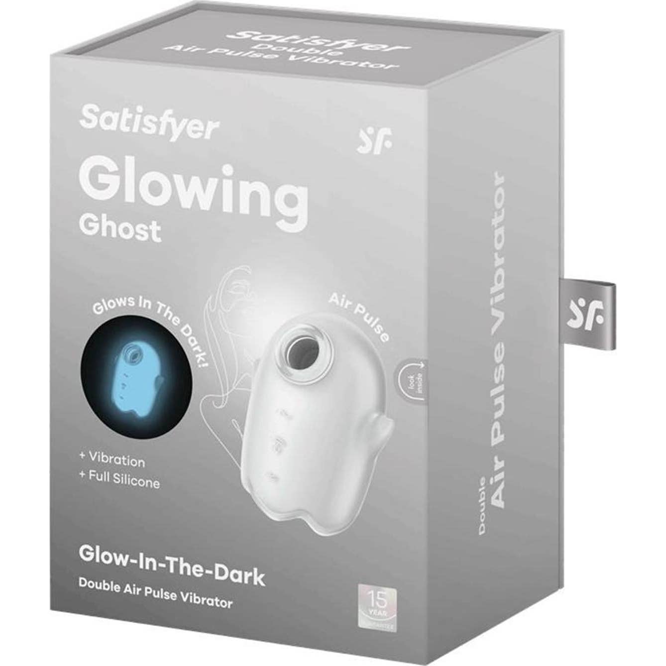 Satisfyer Glowing Ghost Double Air Pulse Vibrator White 1ud
