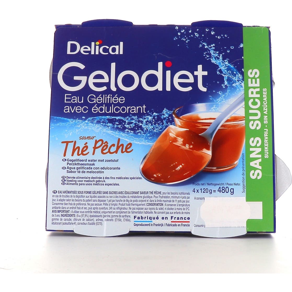Delical Gelodiet Water S/S The/Peche